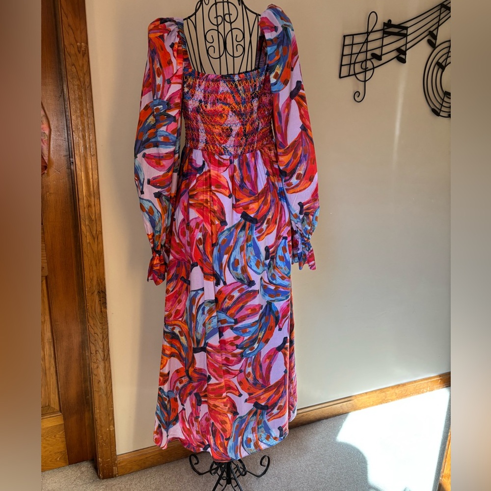 Farm Rio Stunning Tropical Banana Maxi Dress - Picture 4 of 5